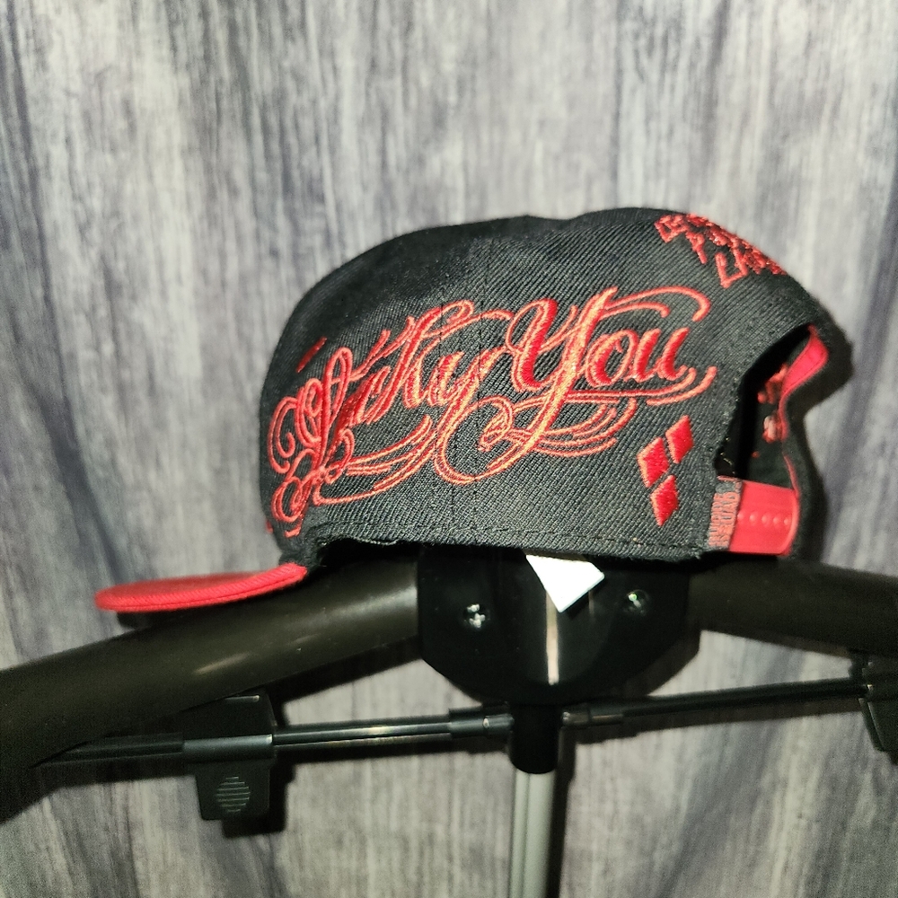 Daddy's Lil Monster Two-Tone Black and Red Snapback Hat - Picture 2 of 12